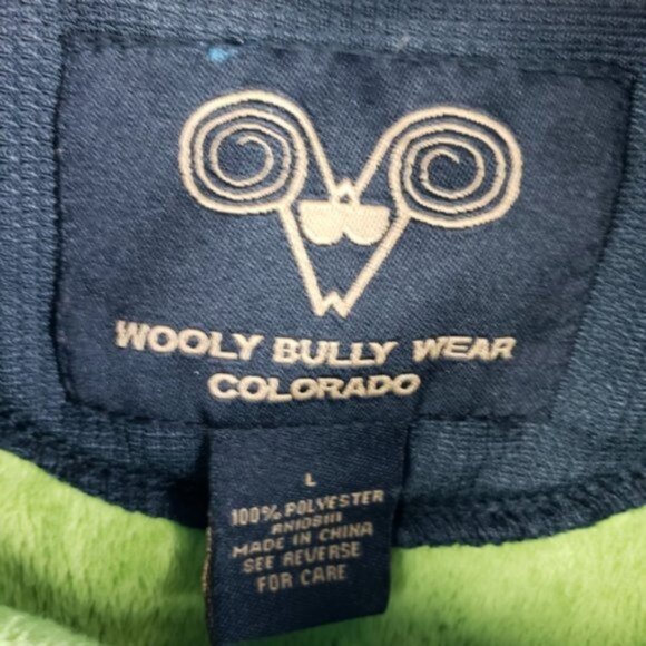 Wooly Bully Wear Colorado Funky One Button Fleece Top Jacket Cardigan Size L - Picture 4 of 8
